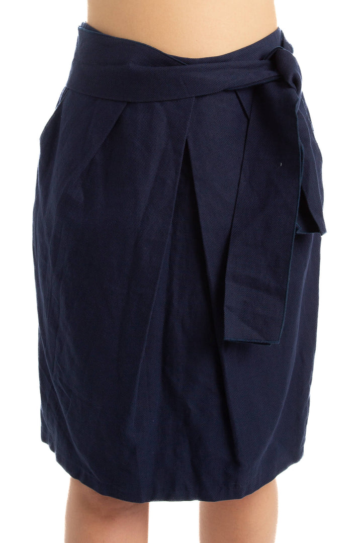Falda Purificación García azul, vista frontal – ClosetRehab