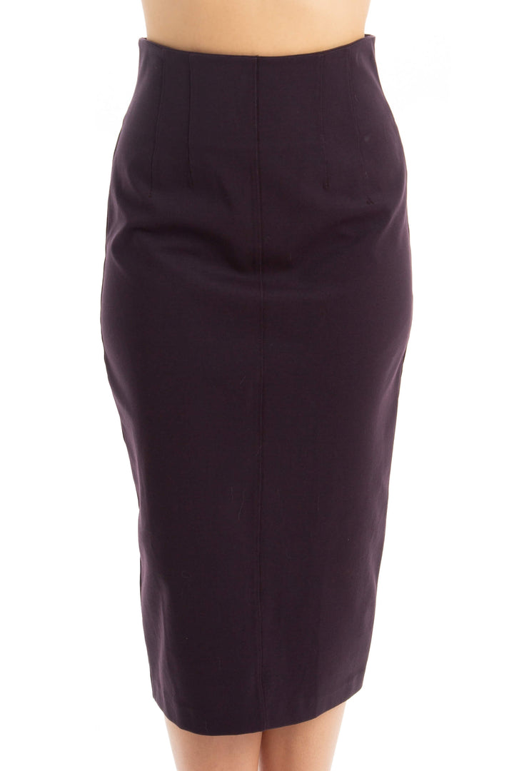 Falda Burberry morado, vista frontal – ClosetRehab