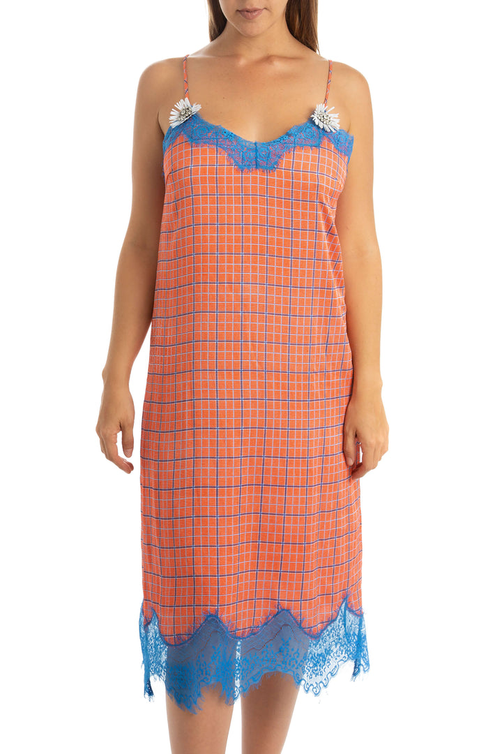 Vestido Uterque naranja, vista frontal – ClosetRehab