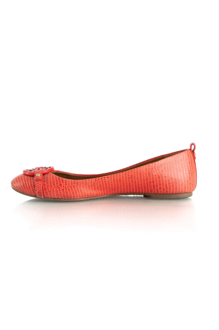 Zapato Tory Burch naranja, vista lateral – ClosetRehab