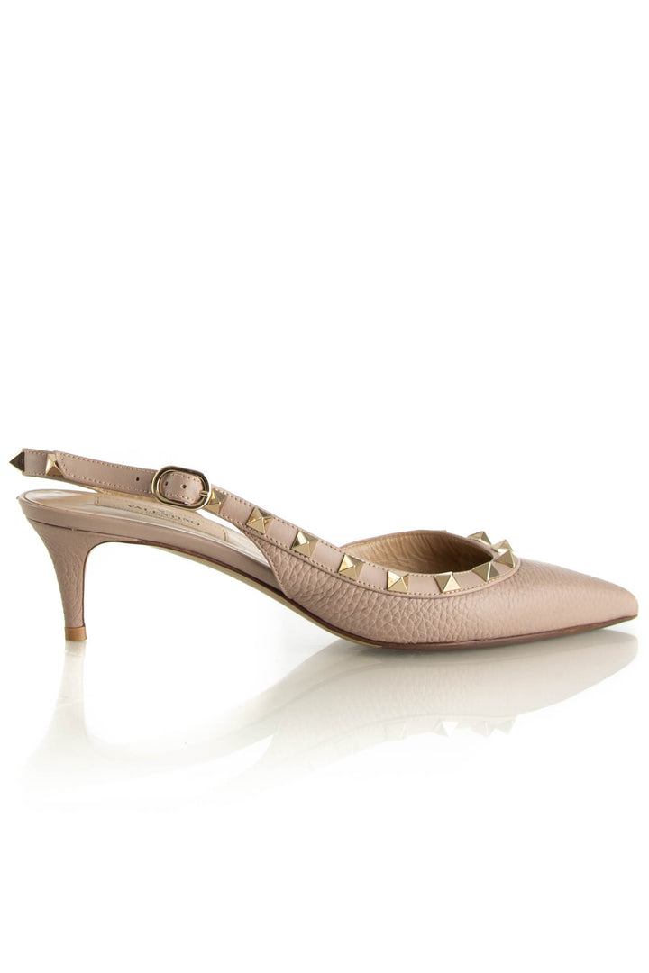 Pumps Valentino café talla 6 USA de piel, excelente estado, vista frontal | ClosetRehab