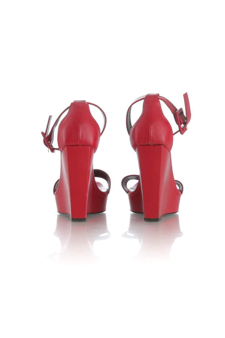 Zapato Saint Laurent rojo, detalle 5 – ClosetRehab