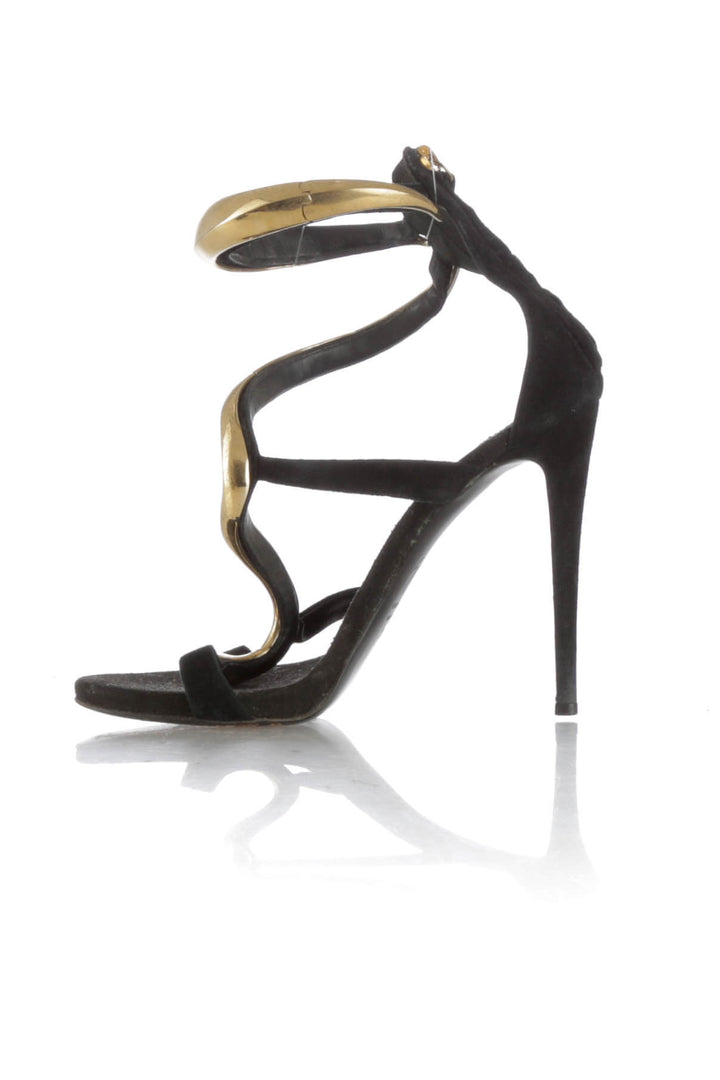 Sandalias Giuseppe Zanotti negro talla 8 USA, vista lateral | ClosetRehab