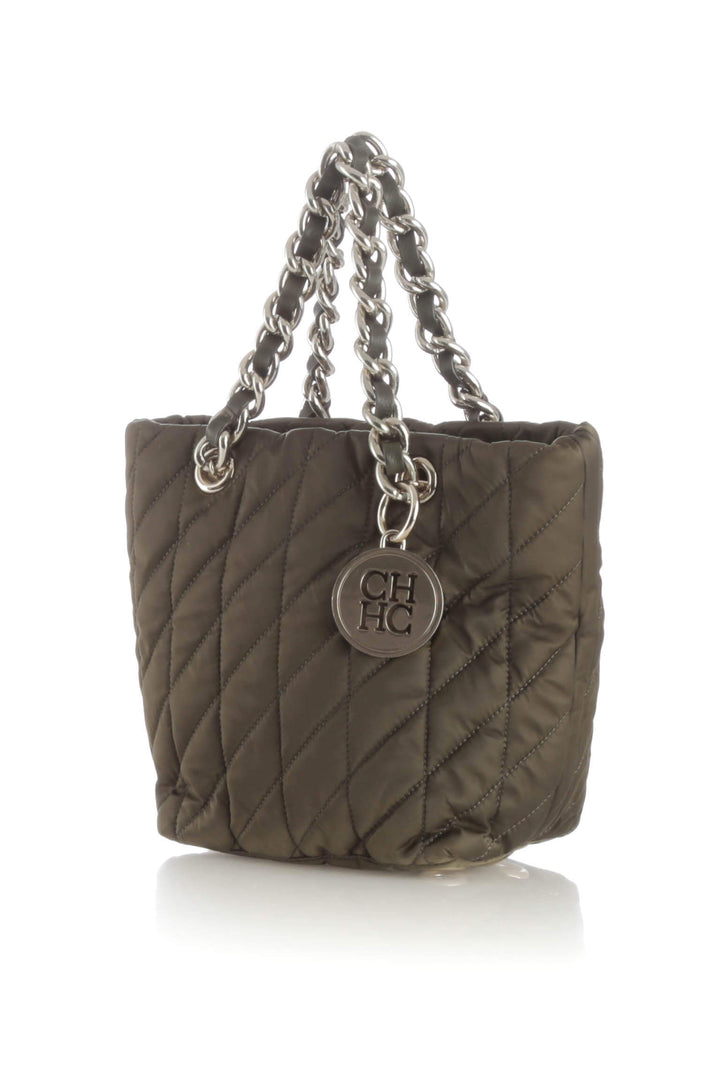 Bolsa Carolina Herrera verde, vista posterior – ClosetRehab