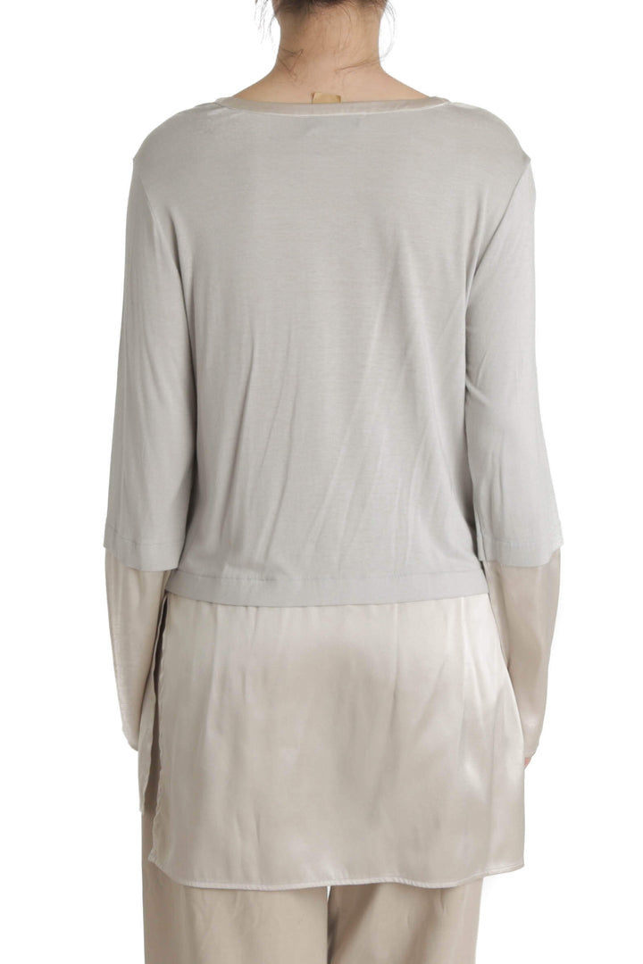 Blusa Ambrosi gris, vista posterior – ClosetRehab