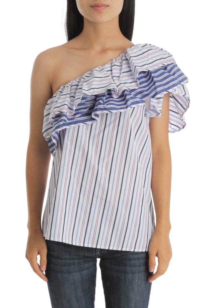 Blusa Parker azul, vista frontal – ClosetRehab