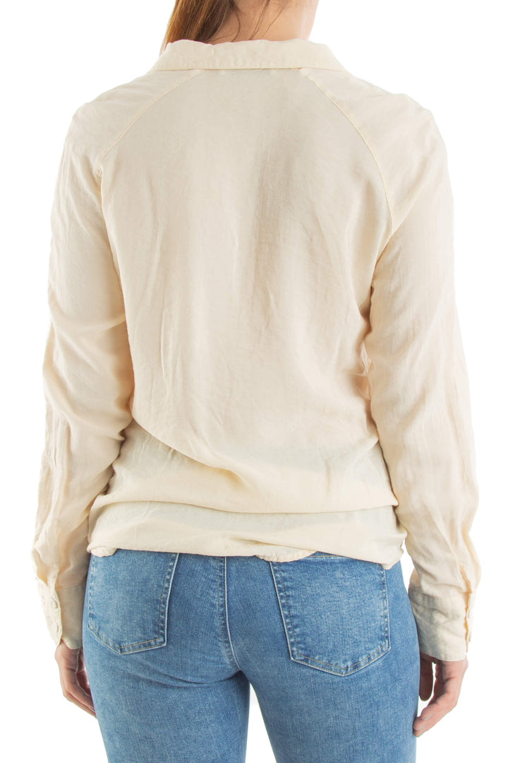 Blusa Mango beige, vista posterior – ClosetRehab