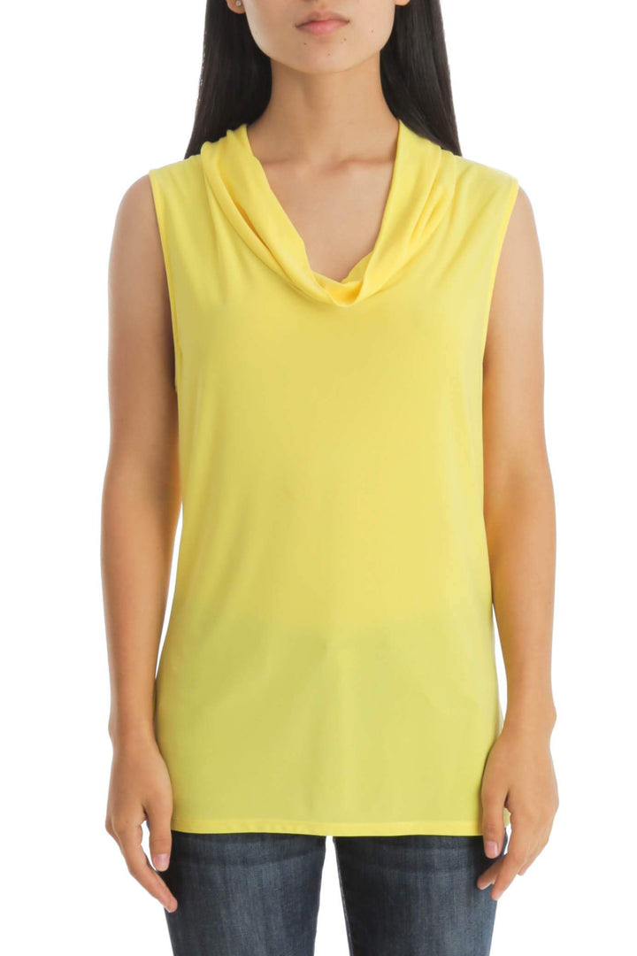 Blusa Tahari Arthur S. Levine amarillo, vista frontal – ClosetRehab