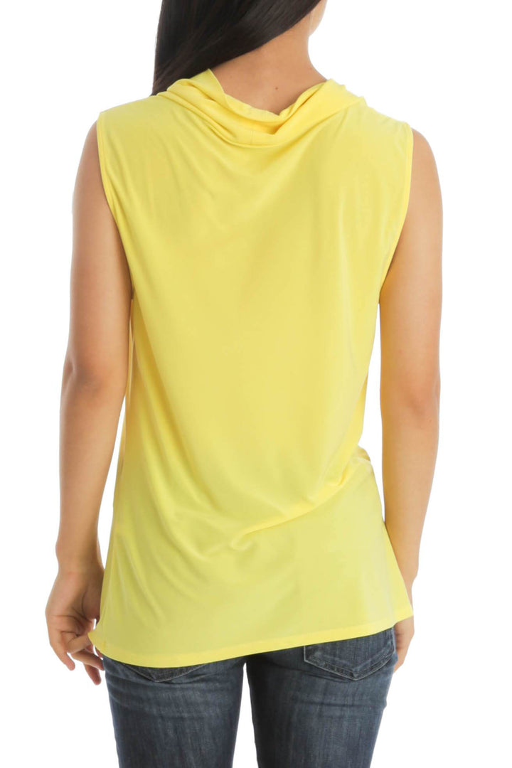 Blusa Tahari Arthur S. Levine amarillo, vista posterior – ClosetRehab