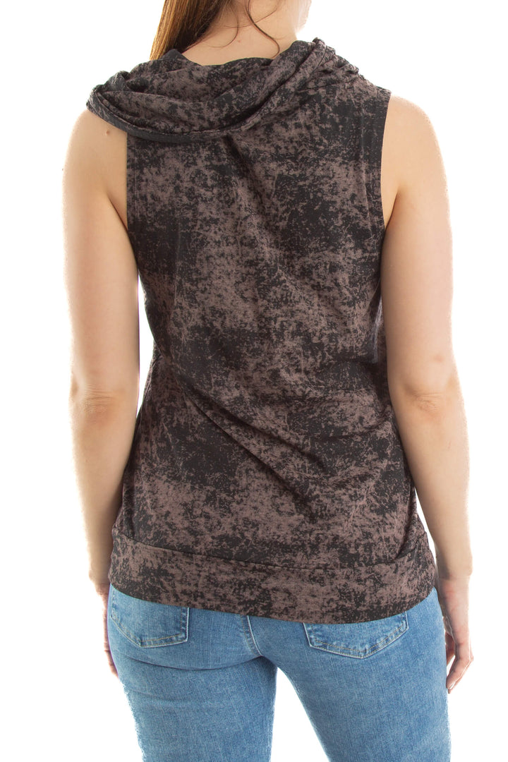 Blusa Threads 4 Thought café y negro, vista posterior – ClosetRehab