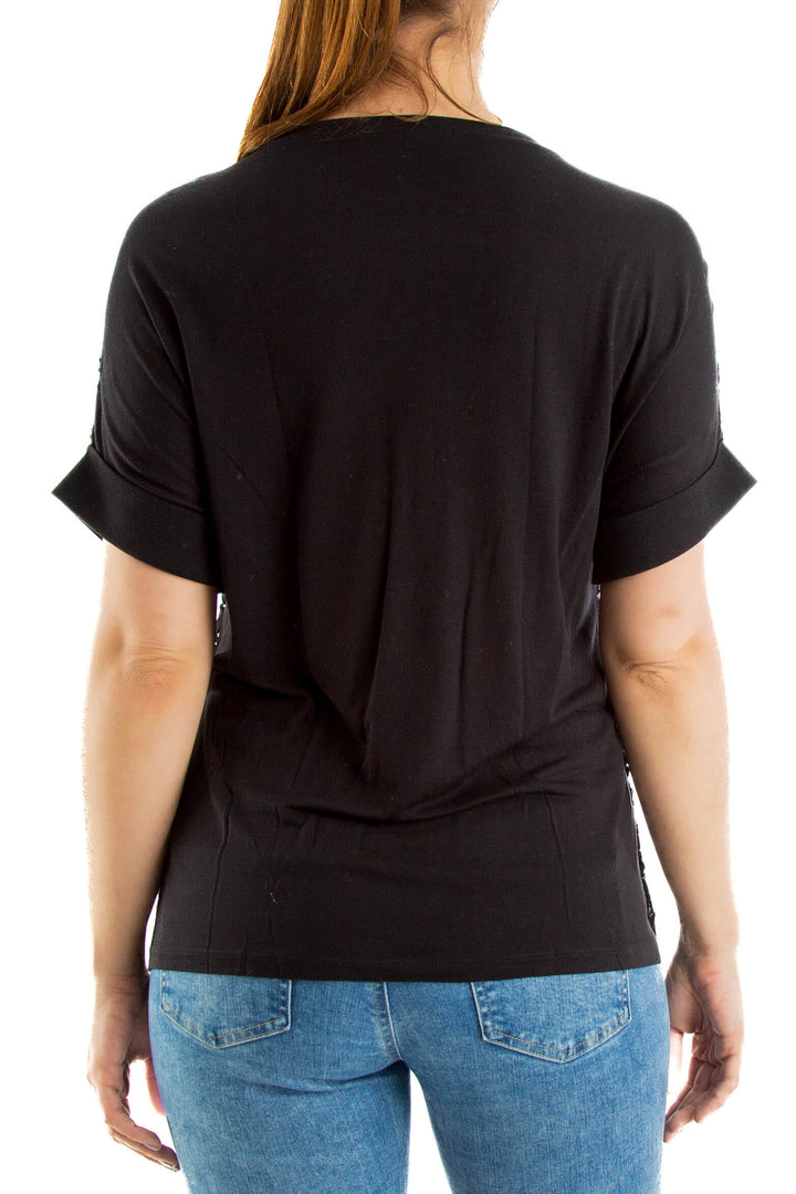 Blusa Carolina Herrera negro, vista posterior – ClosetRehab