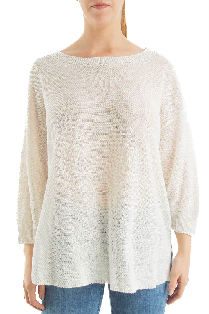 Suéter Ambrosi blanco, vista frontal – ClosetRehab