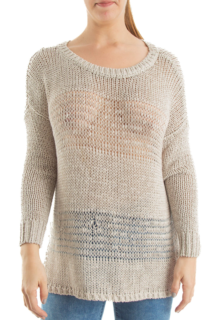 Suéter Vince beige, vista frontal – ClosetRehab