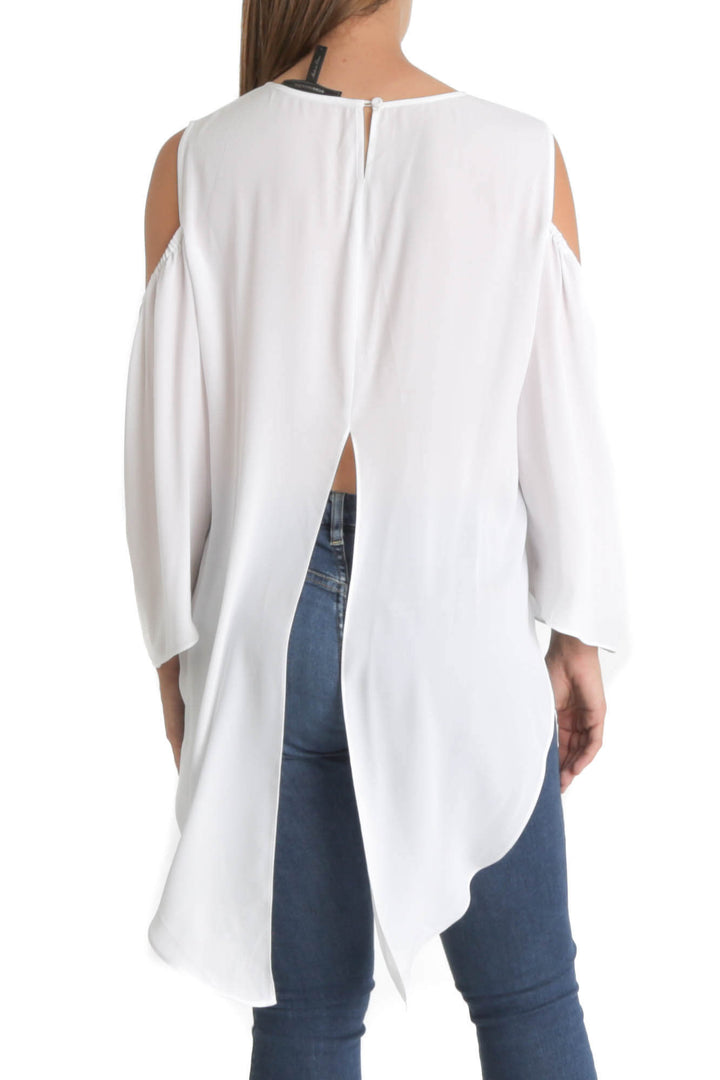 Blusa BCBG Maxazria blanco, vista posterior – ClosetRehab