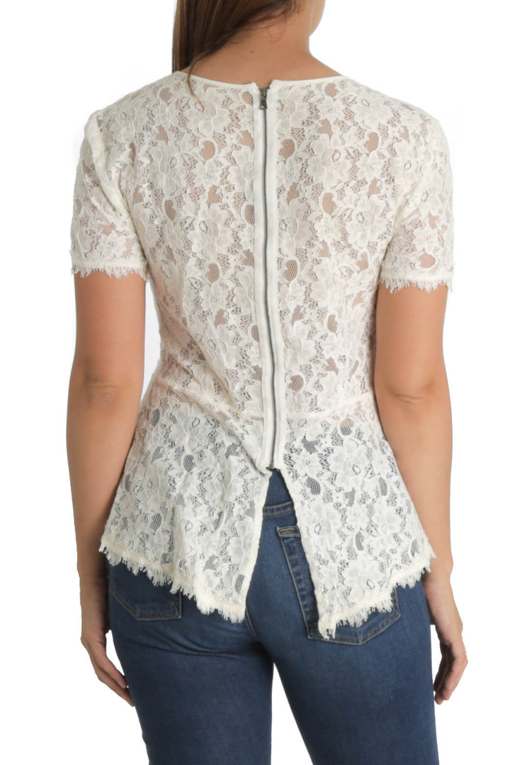 Blusa BCBG Maxazria blanco, vista posterior – ClosetRehab