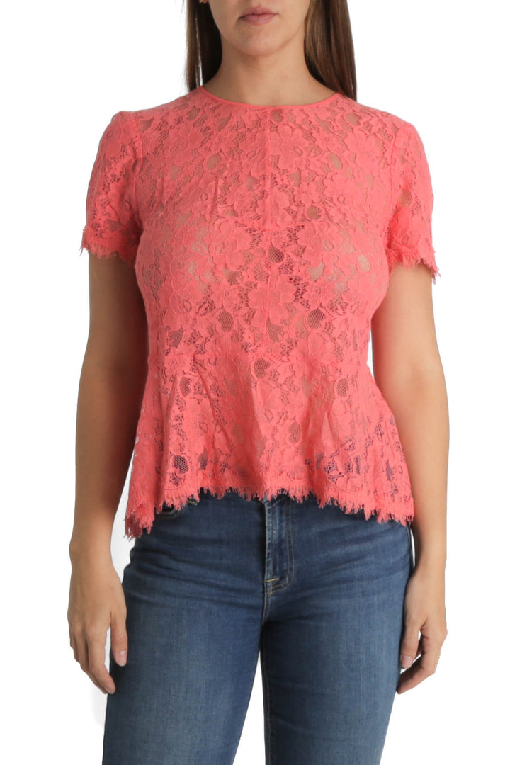 Blusa BCBG Maxazria naranja, vista frontal – ClosetRehab