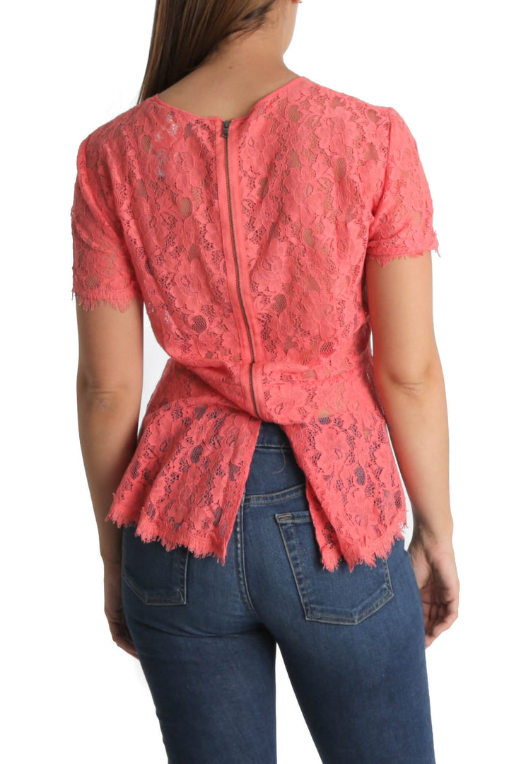 Blusa BCBG Maxazria naranja, vista posterior – ClosetRehab
