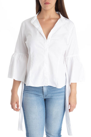 Carolina Herrera White Shirt, Talla 12
