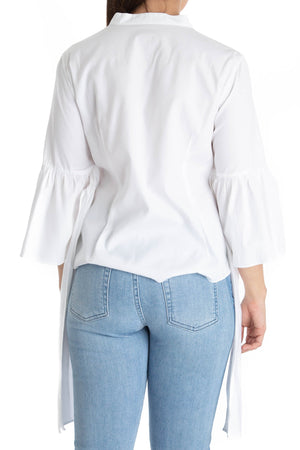 Carolina Herrera White Shirt, Talla 12