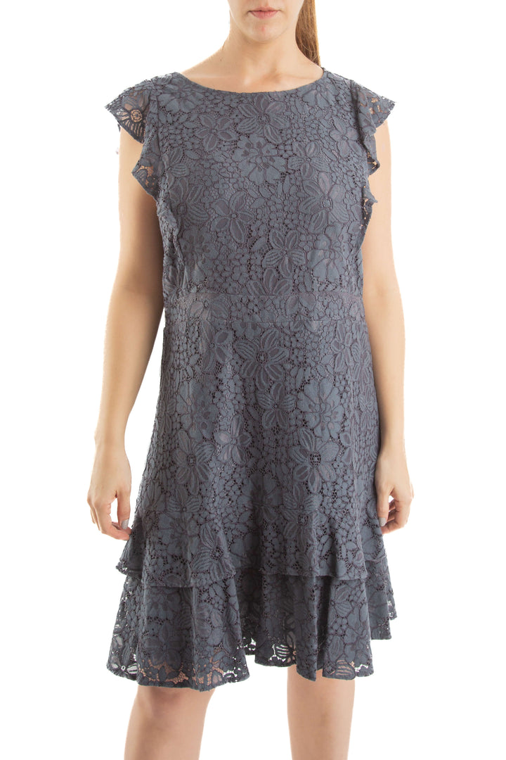 Vestido Loft gris, vista frontal – ClosetRehab
