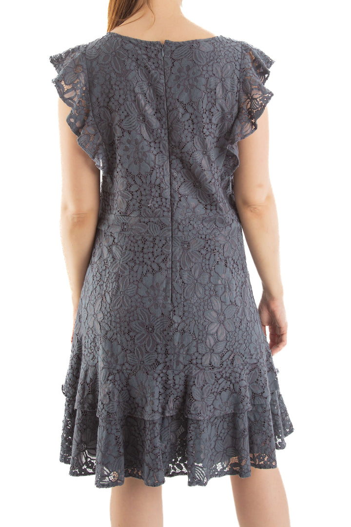 Vestido Loft gris, vista posterior – ClosetRehab