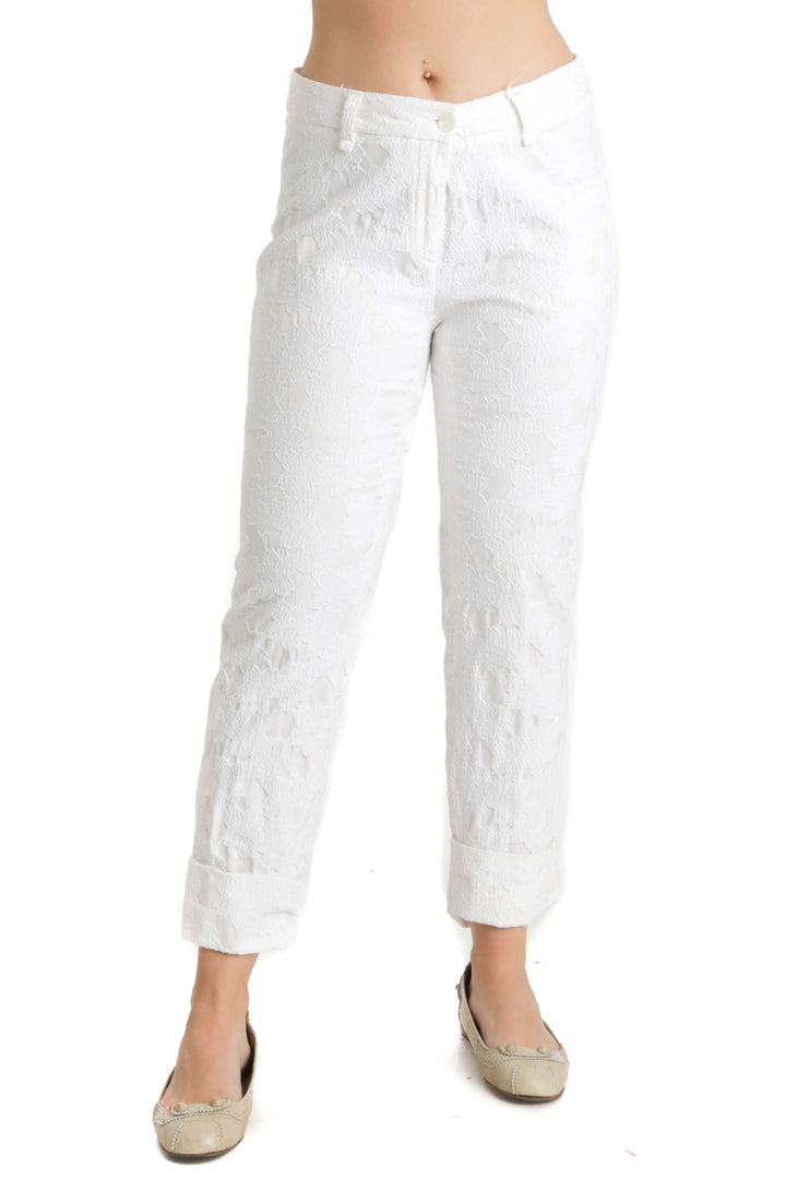 Pantalón Ambrosi blanco, vista frontal – ClosetRehab