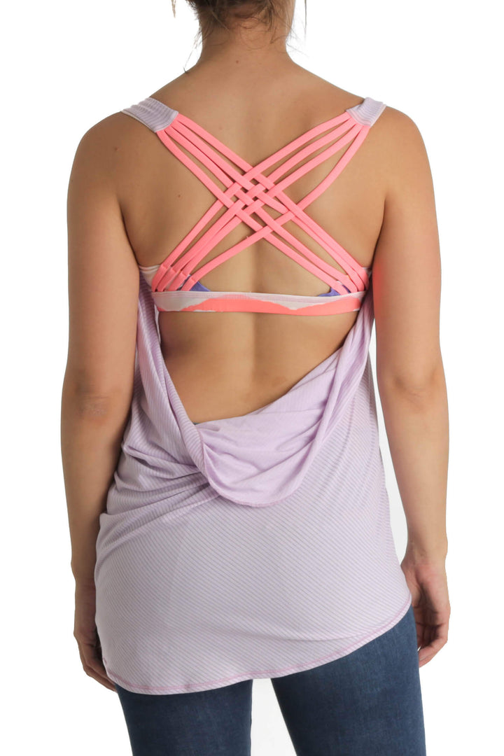 Blusa Lulu Lemon morado, vista posterior – ClosetRehab
