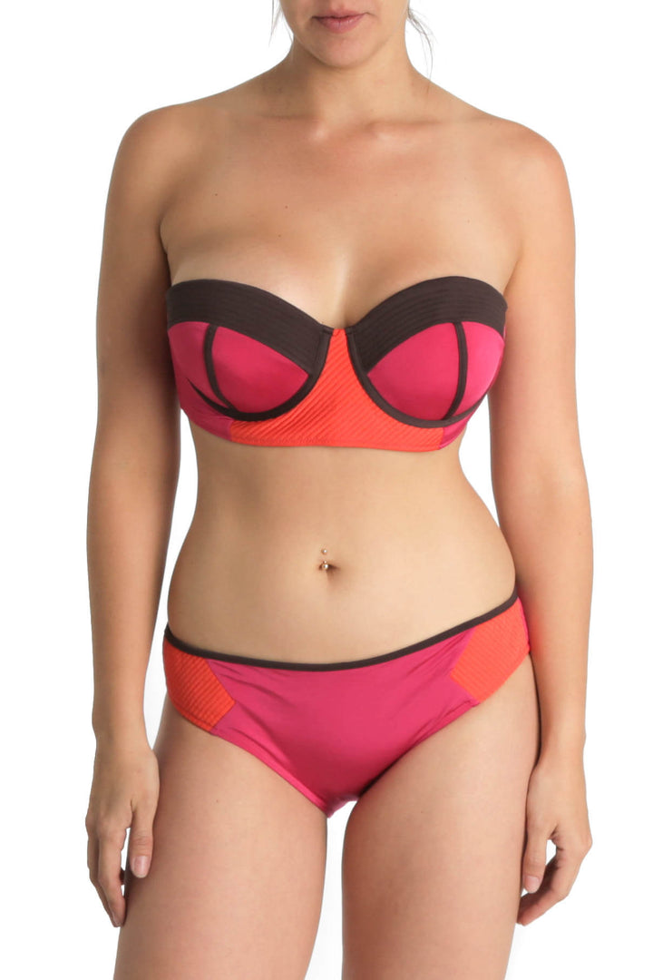 Traje de baño Zingara rosa, vista frontal – ClosetRehab