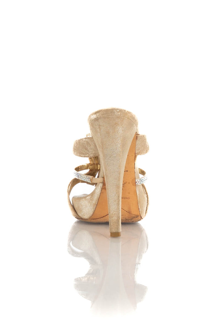 Zapato René Caovilla dorado, detalle 5 – ClosetRehab