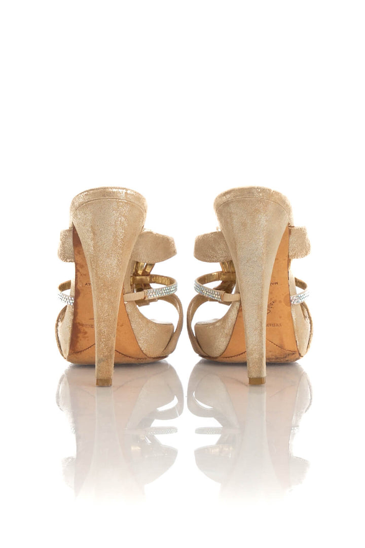 Zapato René Caovilla dorado, detalle 7 – ClosetRehab