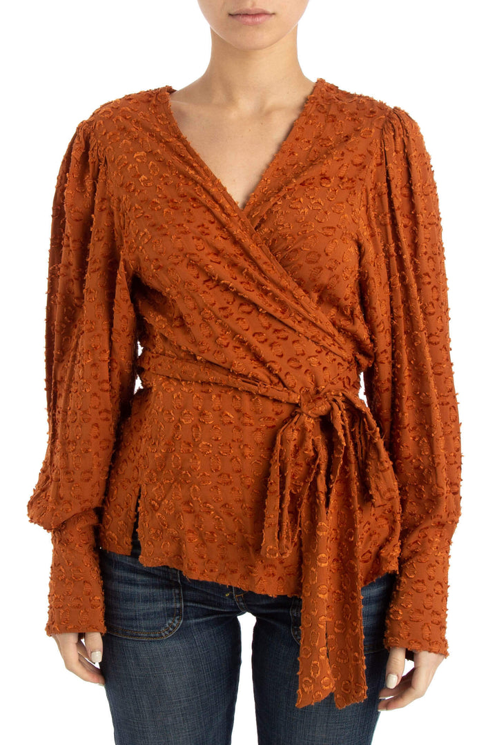 Blusa BCBG Maxazria naranja, vista frontal – ClosetRehab