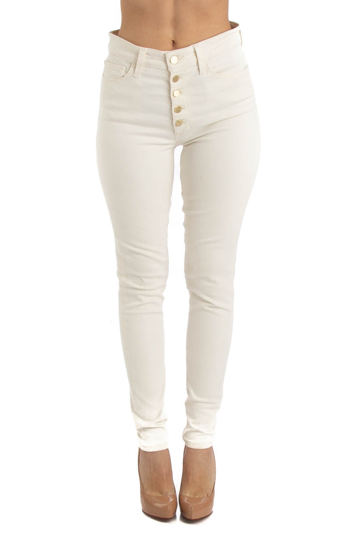 Jeans Joe's Jeans blanco, vista frontal – ClosetRehab