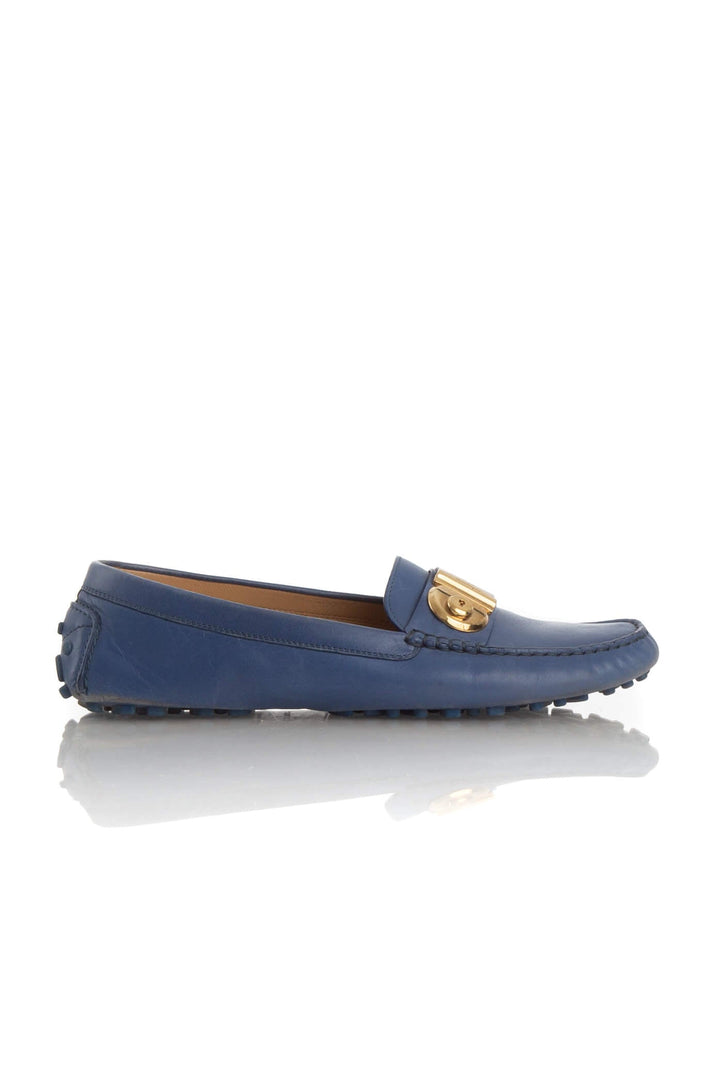 Zapato Salvatore Ferragamo azul, vista frontal – ClosetRehab