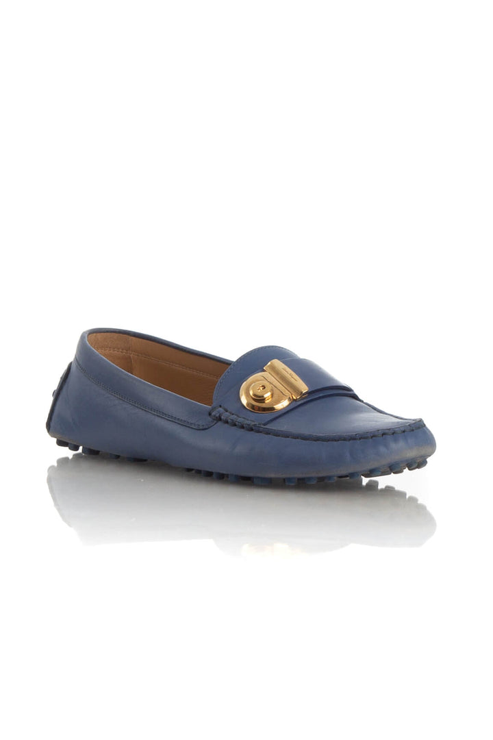 Zapato Salvatore Ferragamo azul, vista posterior – ClosetRehab