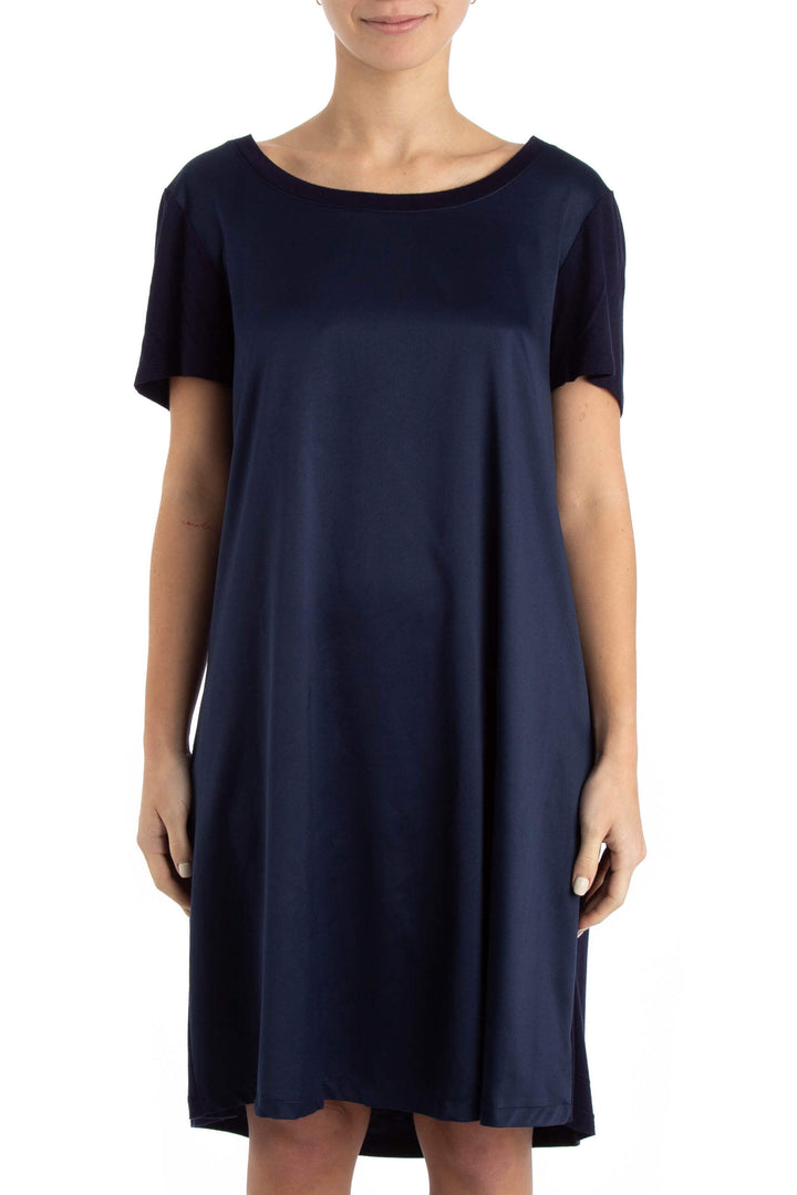 Vestido Neiman Marcus azul, vista frontal – ClosetRehab