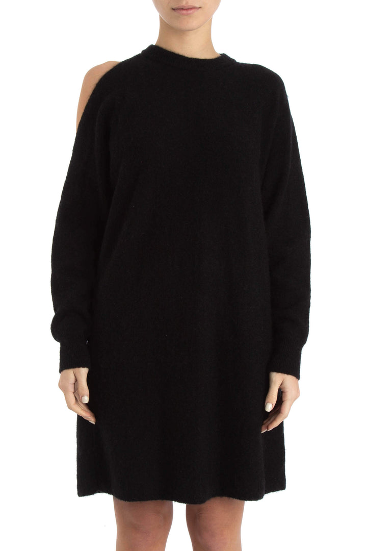Vestido Michelle Mason negro, vista frontal – ClosetRehab