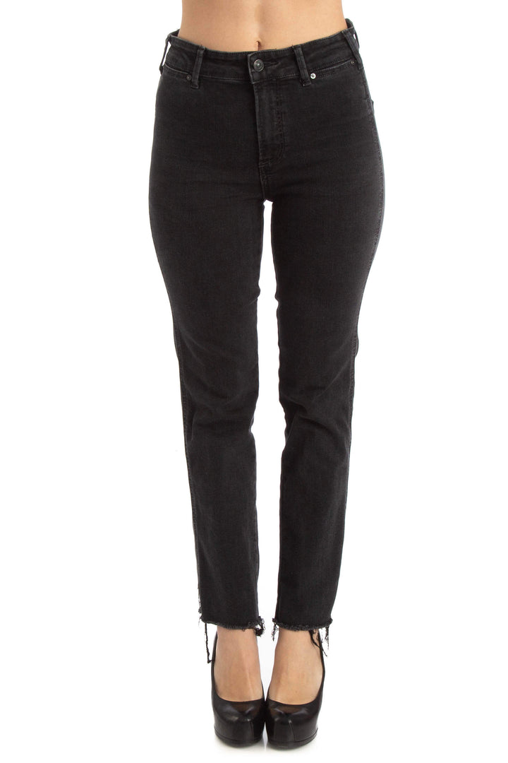 Jeans Paige negro, vista frontal – ClosetRehab
