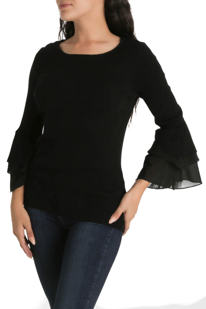 Blusa Metric negro, vista frontal – ClosetRehab