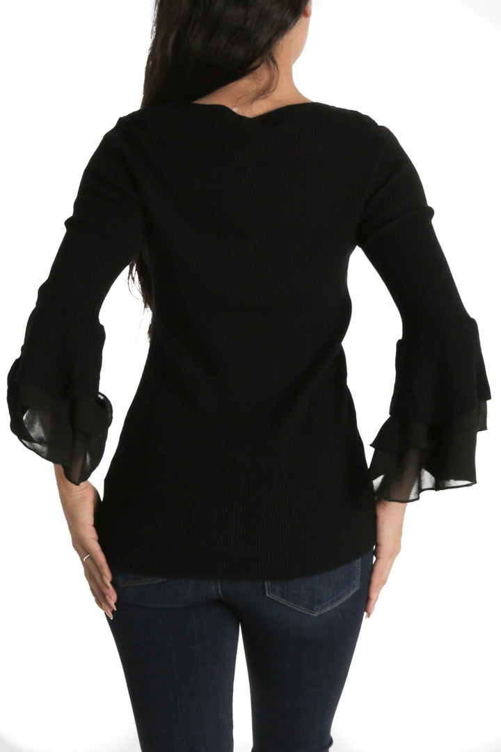 Blusa Metric negro, vista posterior – ClosetRehab
