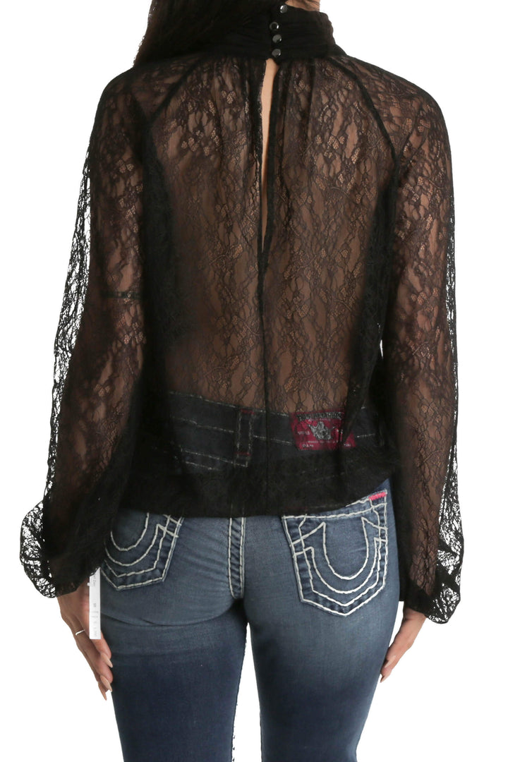 Blusa Rachel Zoe negro, vista posterior – ClosetRehab