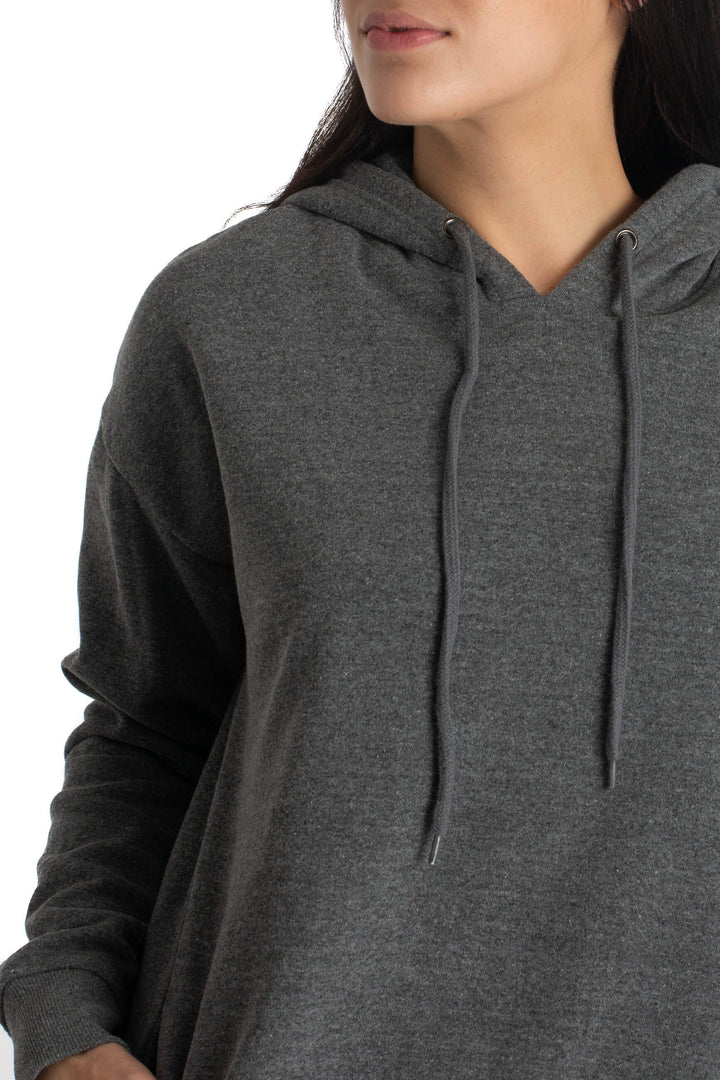 Sudadera Zenana Outfitters gris, vista lateral – ClosetRehab