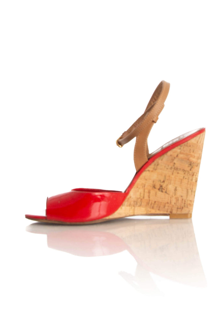 Zapato Tory Burch rojo, vista lateral – ClosetRehab