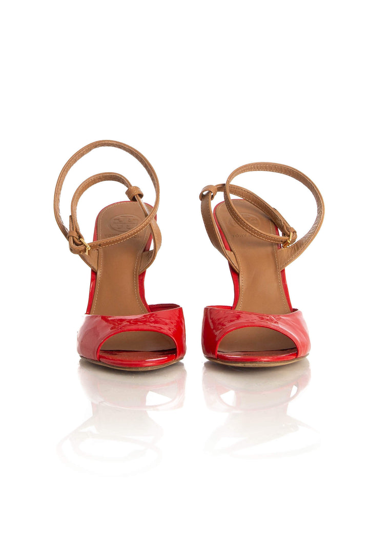 Zapato Tory Burch rojo, detalle – ClosetRehab