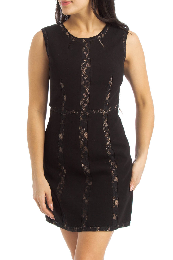 Vestido BCBG Maxazria negro, vista frontal – ClosetRehab