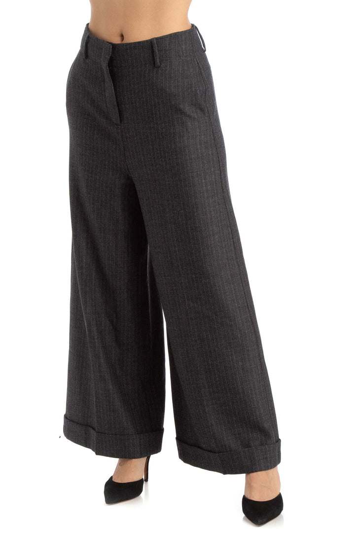 Pantalón Ambrosi NWT negro, vista frontal – ClosetRehab