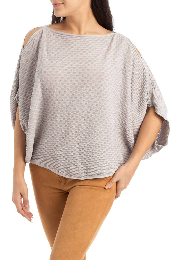 Blusa Ambrosi gris, vista frontal – ClosetRehab