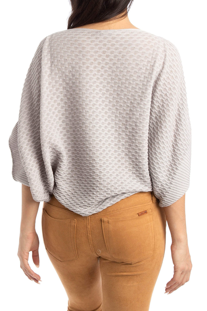 Blusa Ambrosi gris, vista posterior – ClosetRehab