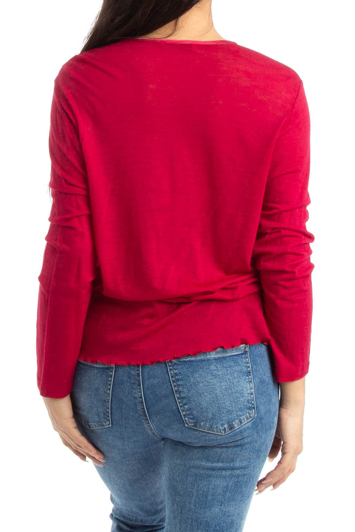 Blusa Ambrosi rojo, vista posterior – ClosetRehab