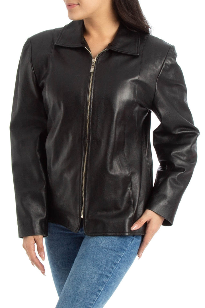 Chamarra Damselle negro, vista frontal – ClosetRehab