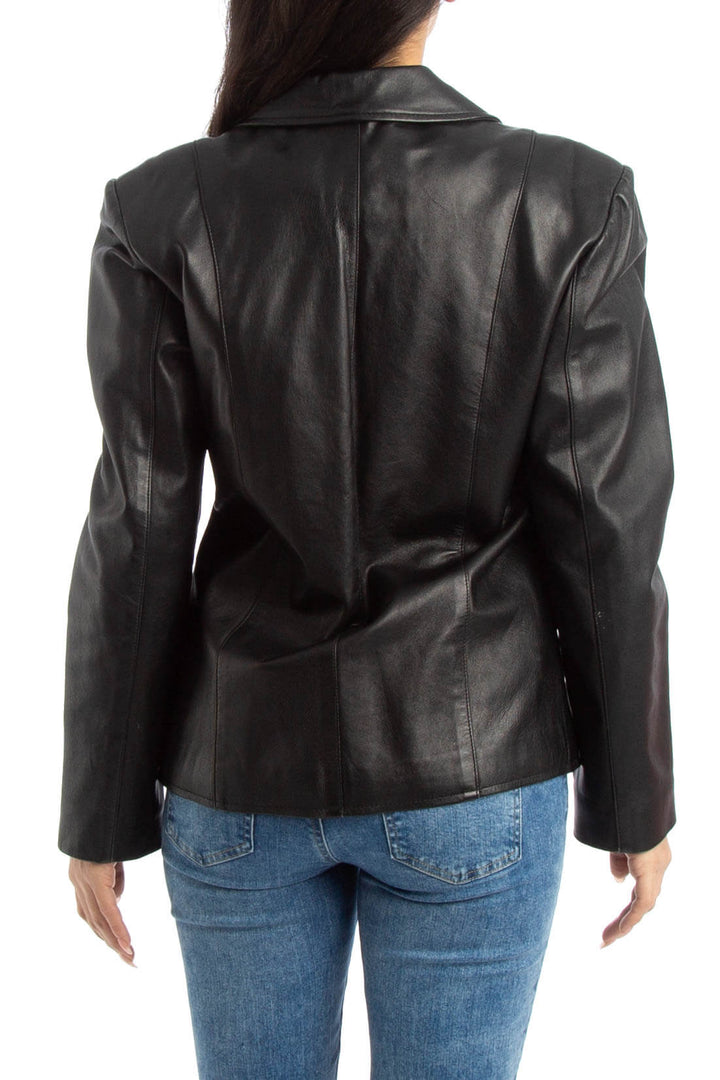Chamarra Damselle negro, vista posterior – ClosetRehab